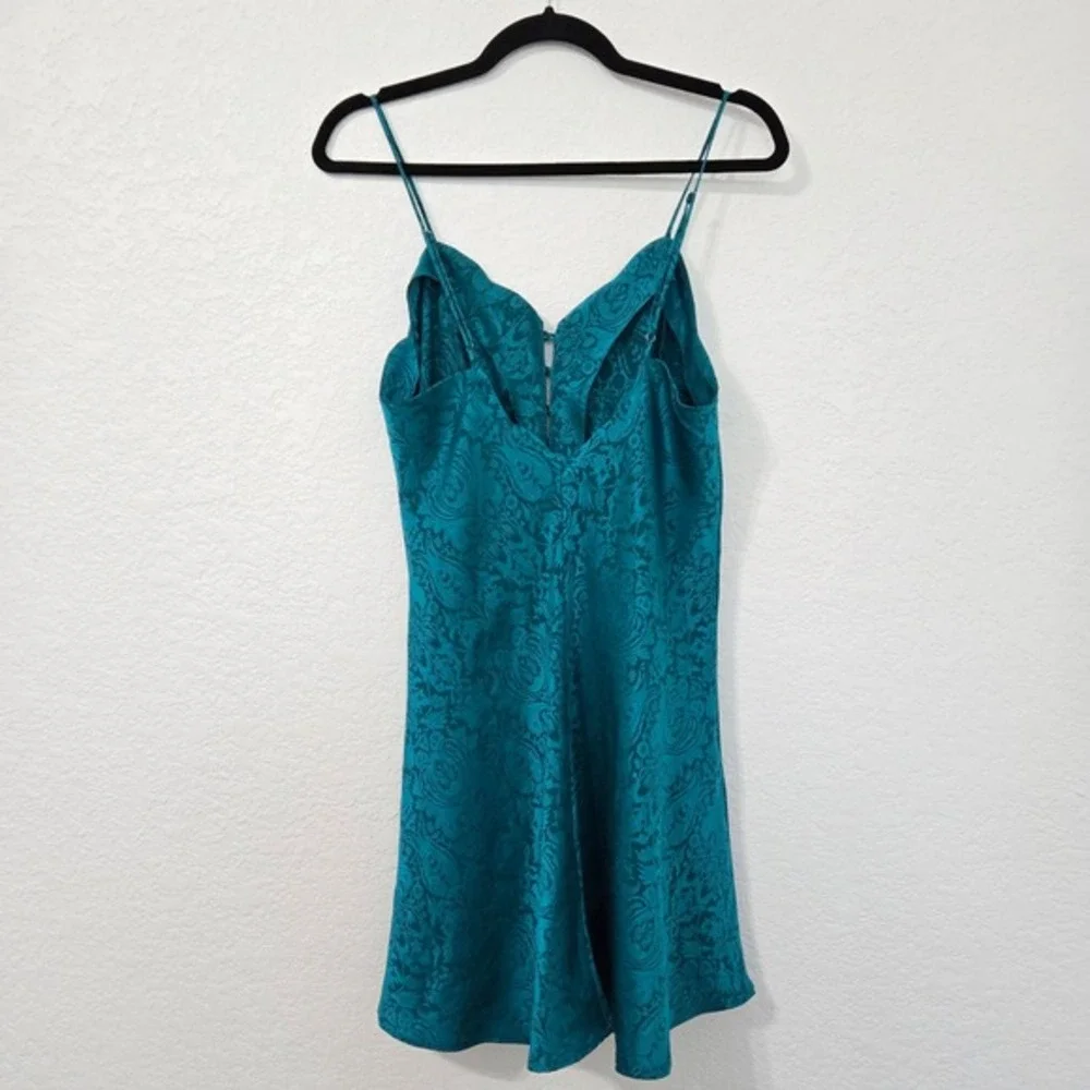 Victorias Secret M Y2K Vintage Slip Dress Mini Teal Green Lingerie‎ Cocktail - Picture 5 of 8